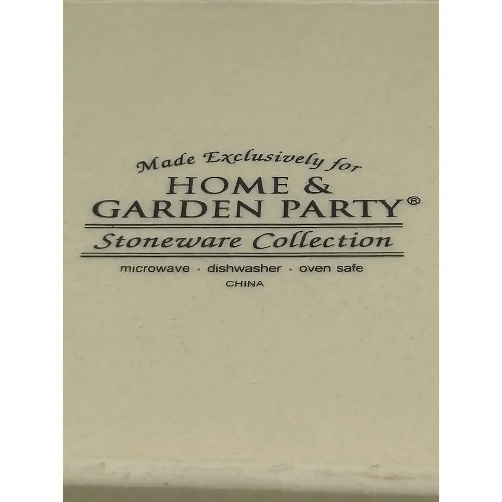 Home Garden Party Serving Tray Stoneware Collection Floral Print 3 Section